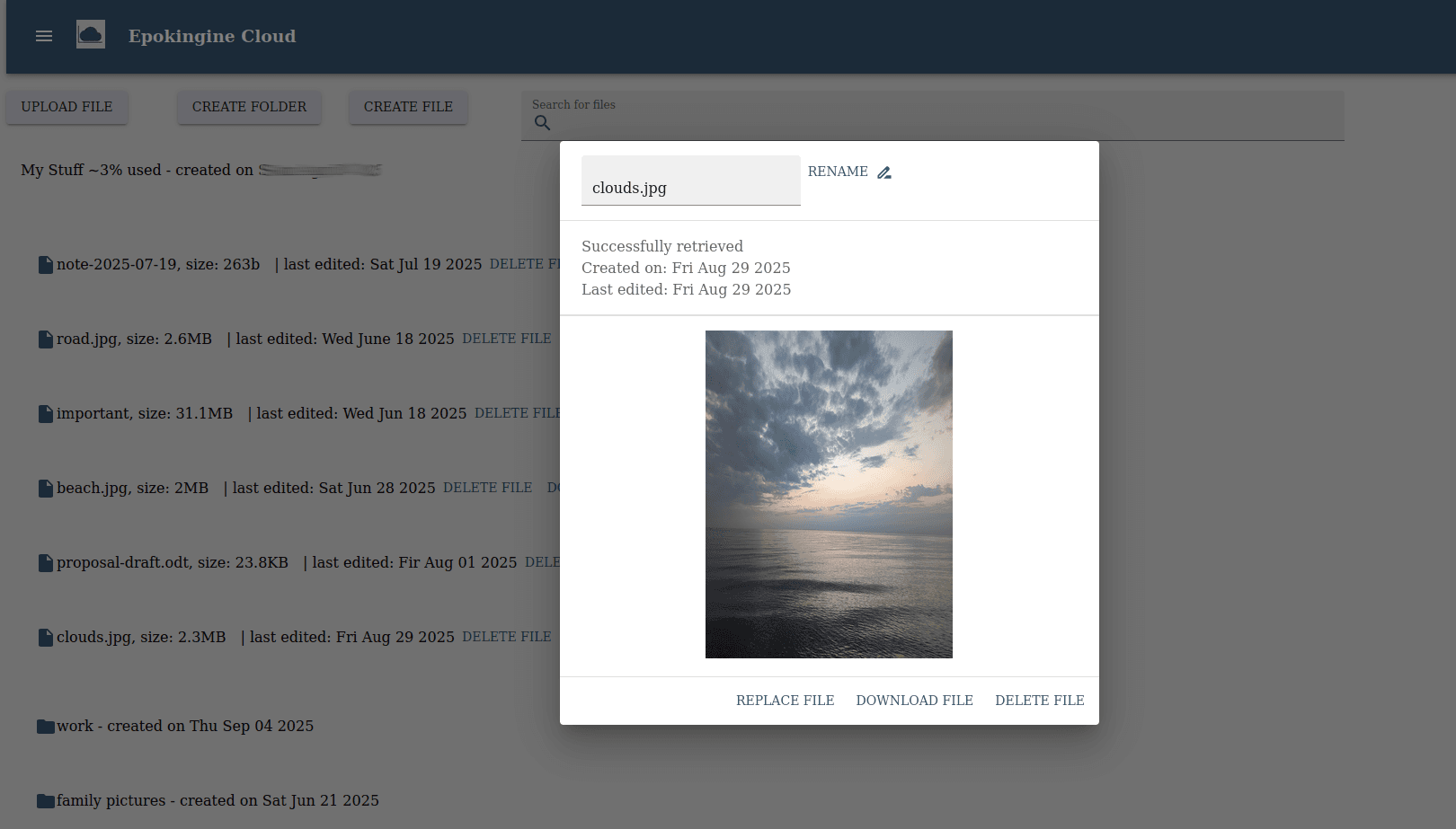 example of file viewing